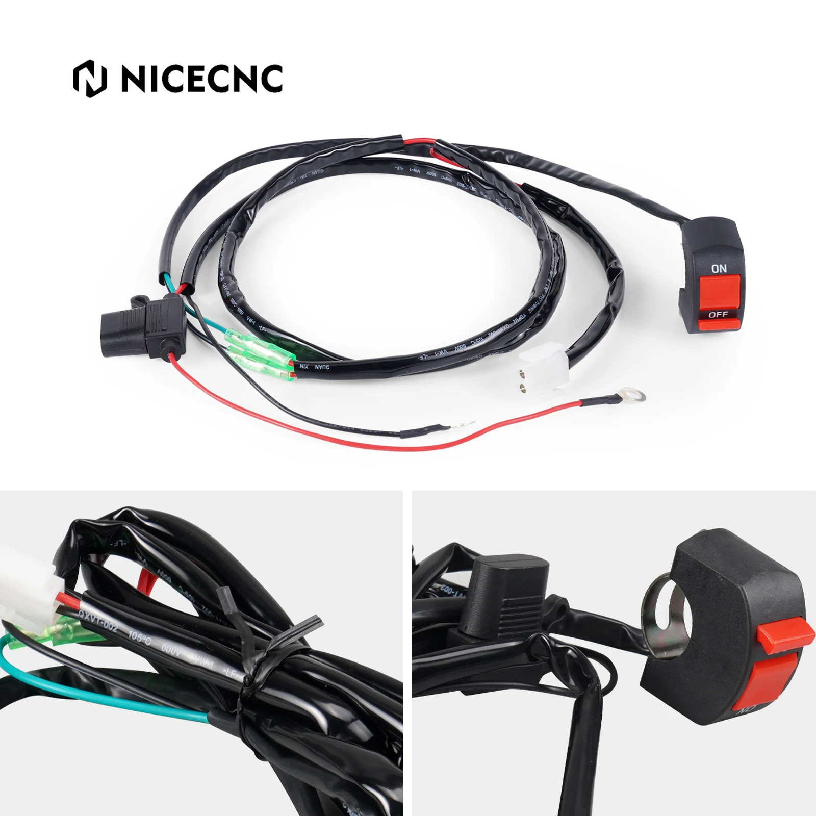 

For KTM SX125 SXF 250 SXF 450 For Husqvarna TC125 FC 250 450 2017-2025 For GasGas EX 250 300 2024-2025 10A Fan Cable with Switch