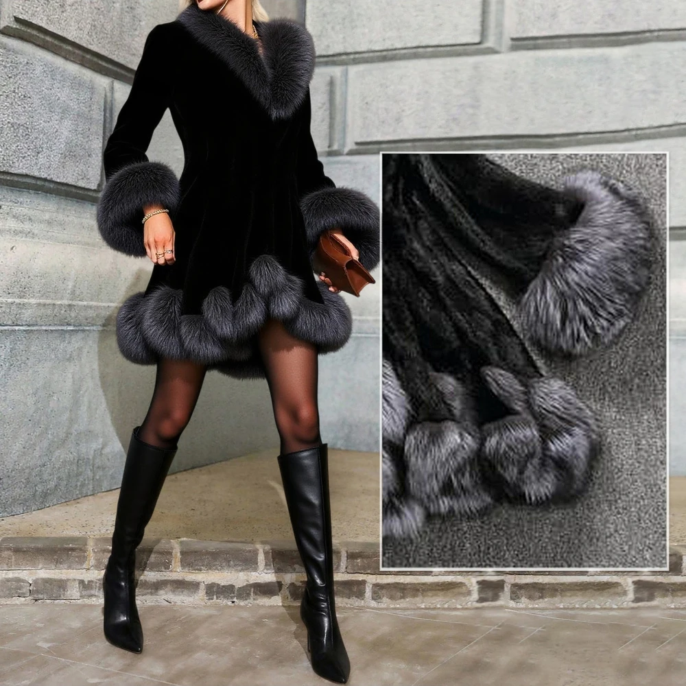 후드 루즈핏 인조 모피 재킷 여성용 두꺼운 가을 겨울 한국 스타일 맥시 코트 롱 따뜻한 럭셔리 퍼 파카 보트자스 퍼리 아우터웨어