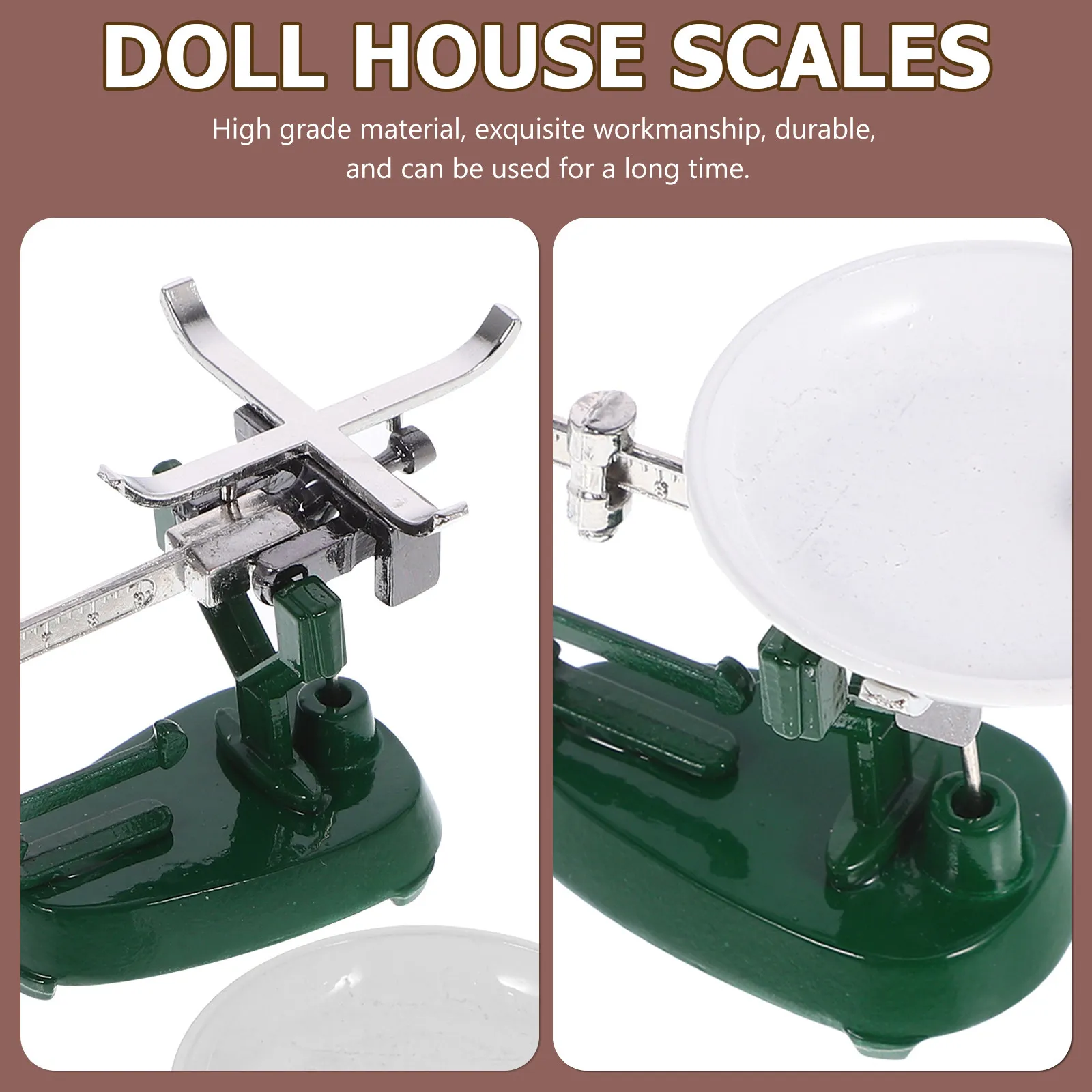 

Miniature Vintage Iron Balance Scale Decor for Dollhouse Mini House Kitchen Desk Bedroom Garden Retro Metal Home Decoration