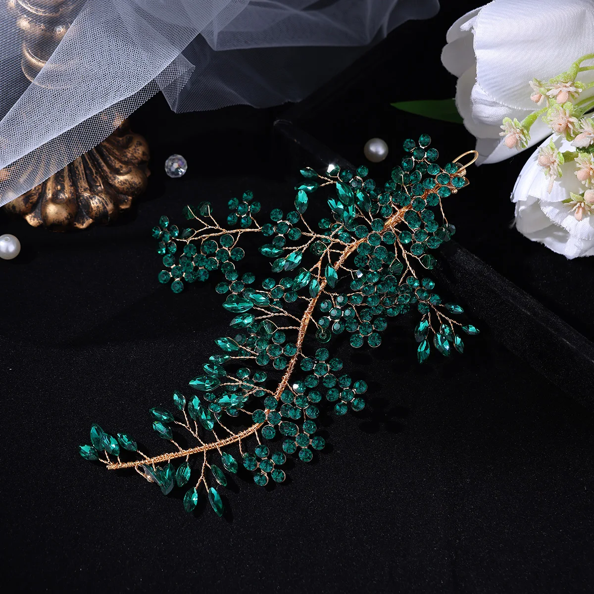 Fashion Handmade Crystal Rhinestone Hair Clips Hairbands Wedding Hair Accessories For Women Bride Headbands image 4
