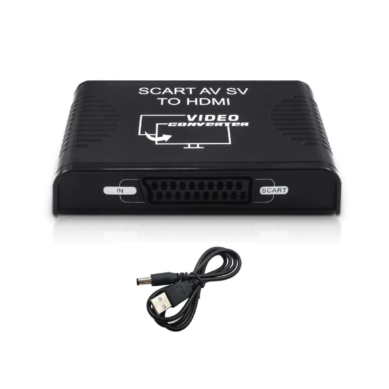 

S-video Композитный AV Scart К HDMI преобразователь коммутатор 3 в 1 Scart Svideo композитный AV RCA к HDMI видео и аудио преобразователь