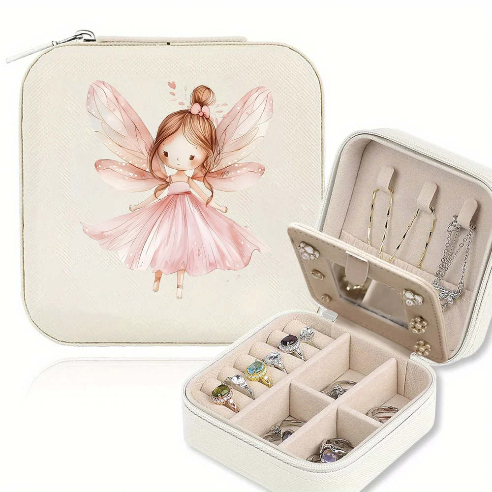 

Personalized Ballerina Jewelry Travel Case with Mirror Ballet Dancer Square Organizer Ballet Gift Box Young Dancer Daughter Gift