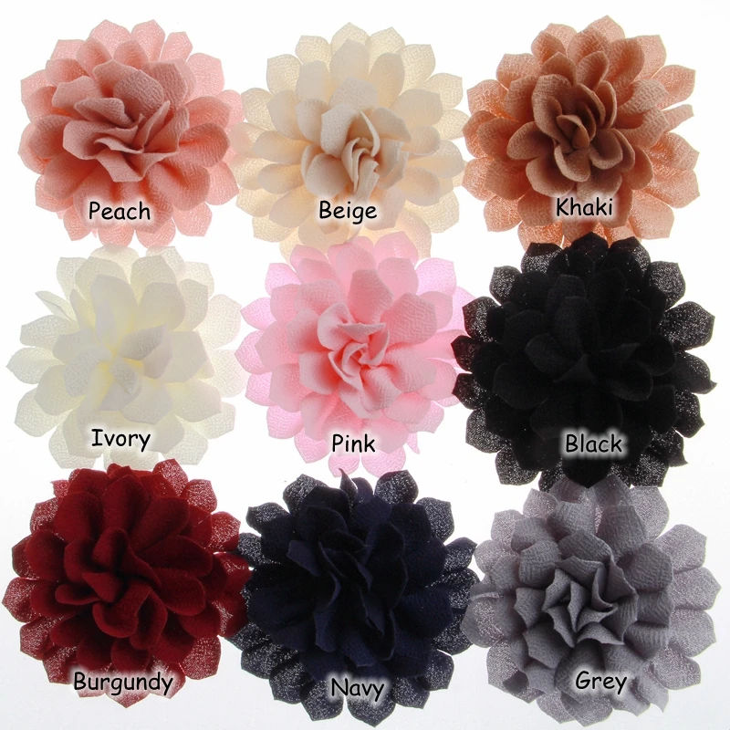 10PCS 10CM New Fabric Artificial Flowers For Decoration Invitation Chiffon Flowers For Cloth Shoes Wedding