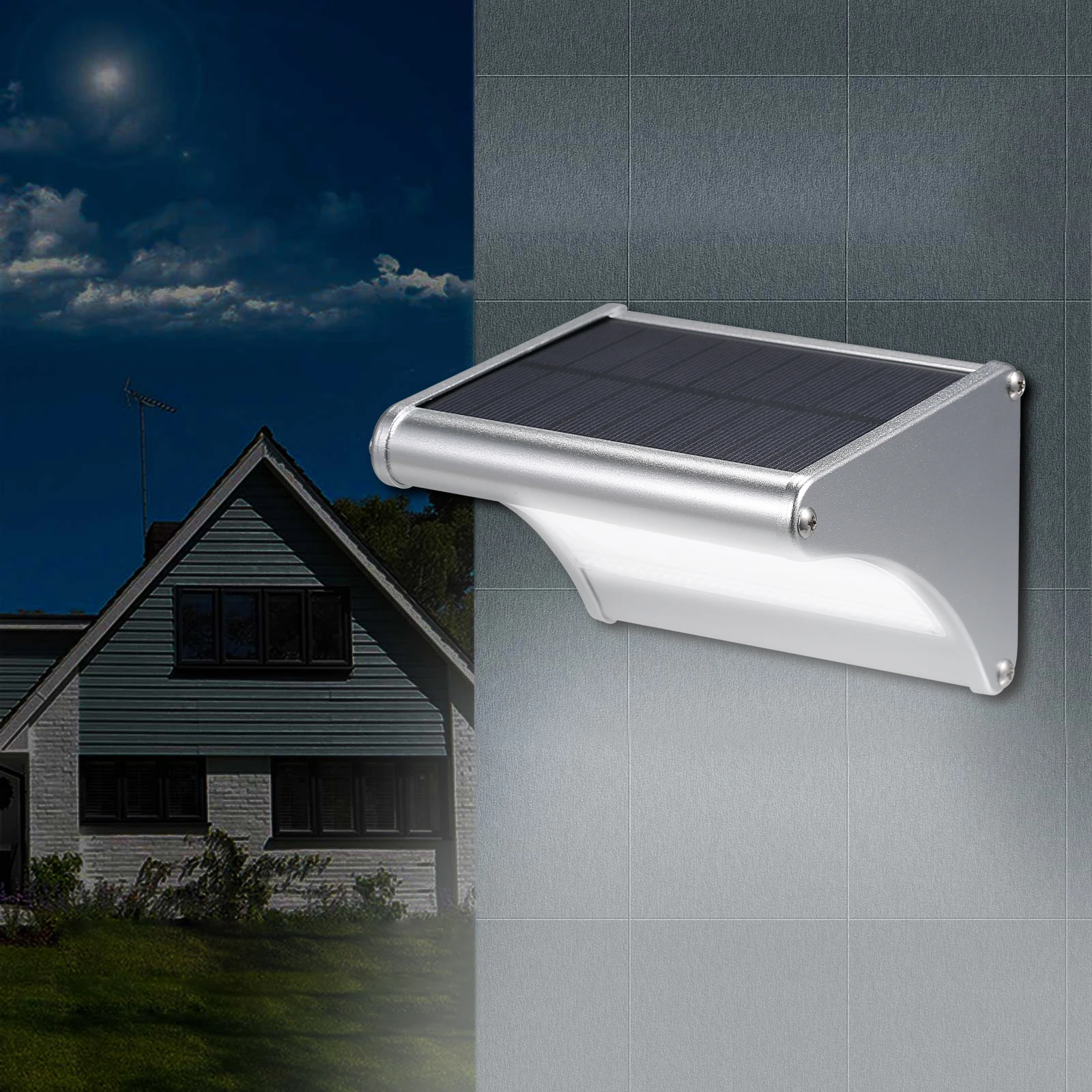 

ZK50 solar wall light radar motion sensor light outdoor waterproof garden light aluminum alloy shell door garden terrace light