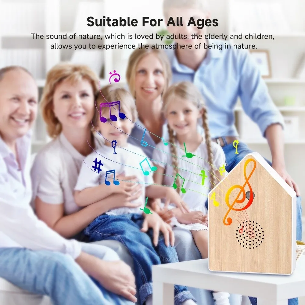 Realistic Bird Chirping Sound Bird Sound Music Box Lightweight Motion Sensor Bird Chirping Sound Box Table/Wall Mount Portable