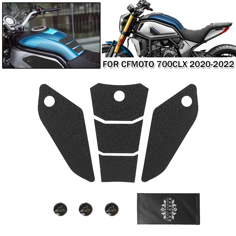 

For CFMOTO 700 CL-X 700 CLX 700CLX 2020 2021 2022 Motorcycle PVC Tank Traction Pad Side Gas Knee Grip Protector Antislip Sticker