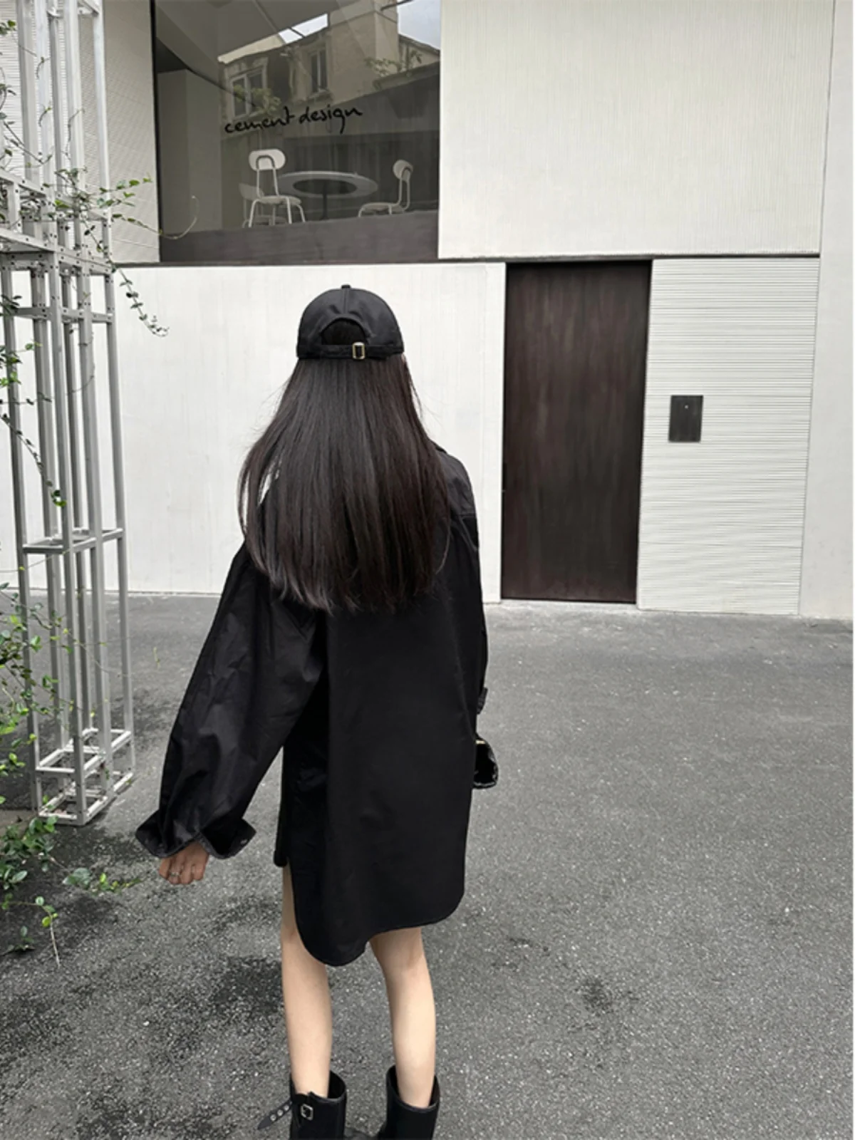 

Женская футболка оверсайз Qian an an Bla в стиле boyfriend, из плотного хлопка, для уличной моды, длинный рукав, удобная, дышащая