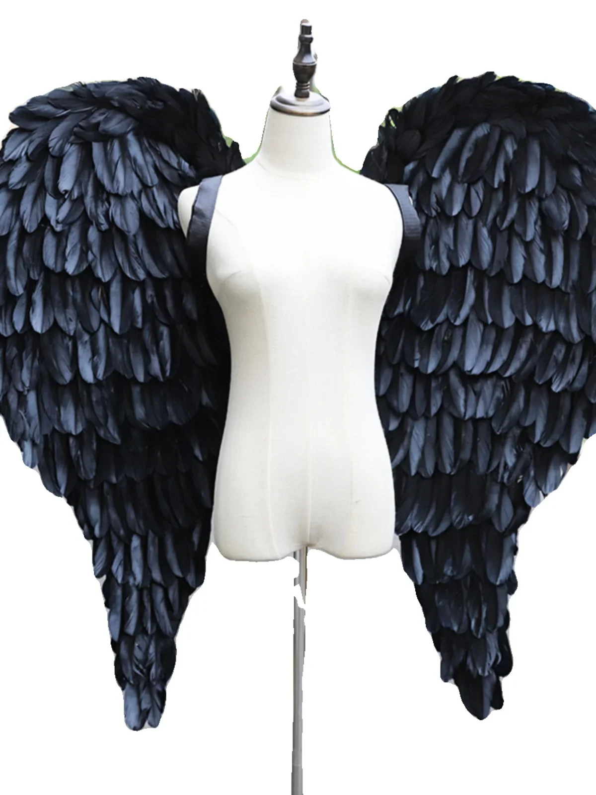 Dark Night Black Devil Photography Feather  Wings Super Large Photo Performance Cosplay Bar Show Props