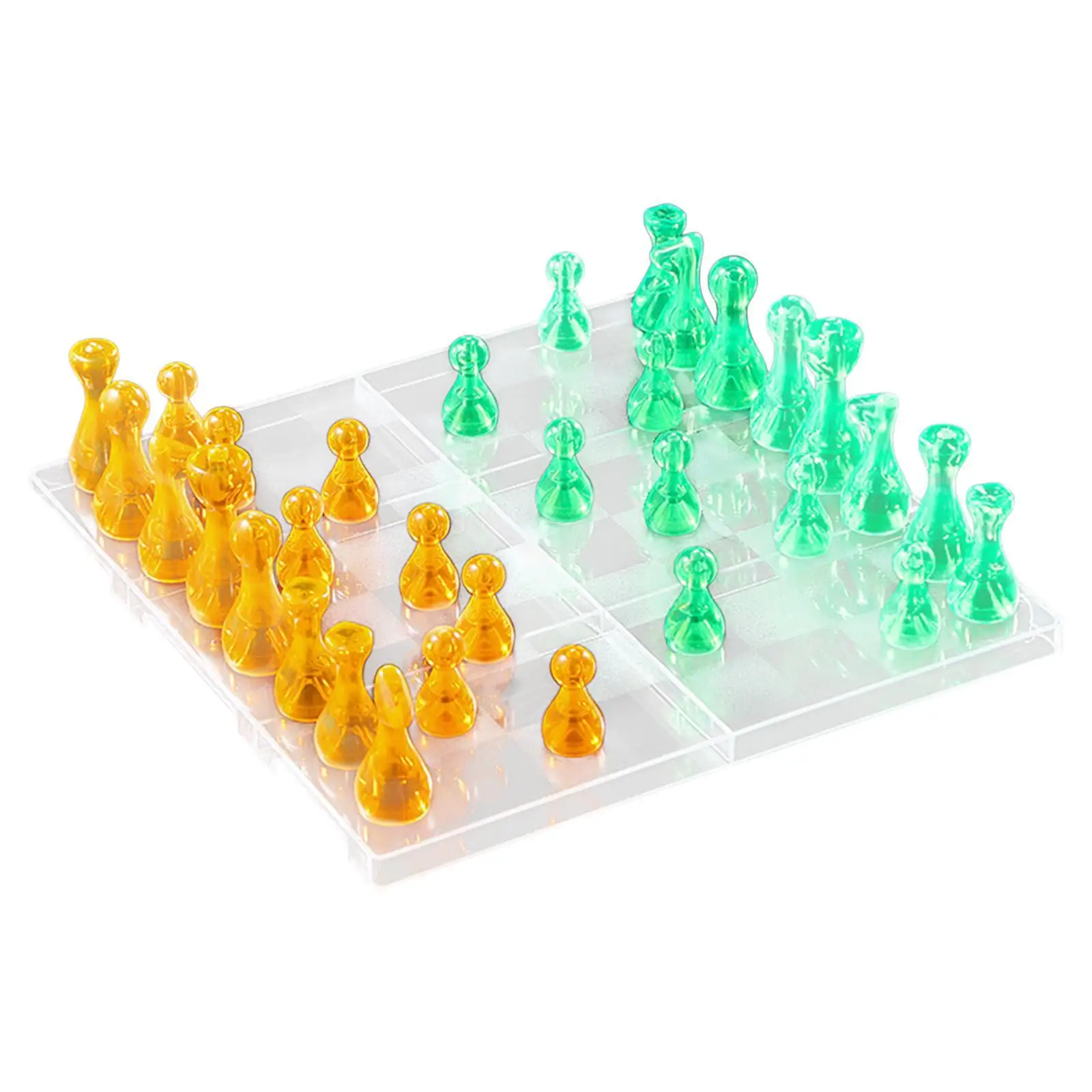 

Chess Board Set Educational Chess Game Classic Game 32Pcs Chess Pieces Interactive Toy Chess Checker Set for Family Reunion