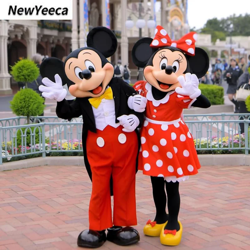 Costume de mascotte Mickey Minnie Mouse, dessin animé publicitaire, fête d'anniversaire, événements, Costume de Cosplay pour adultes, cadeau de vacances Disney Halloween