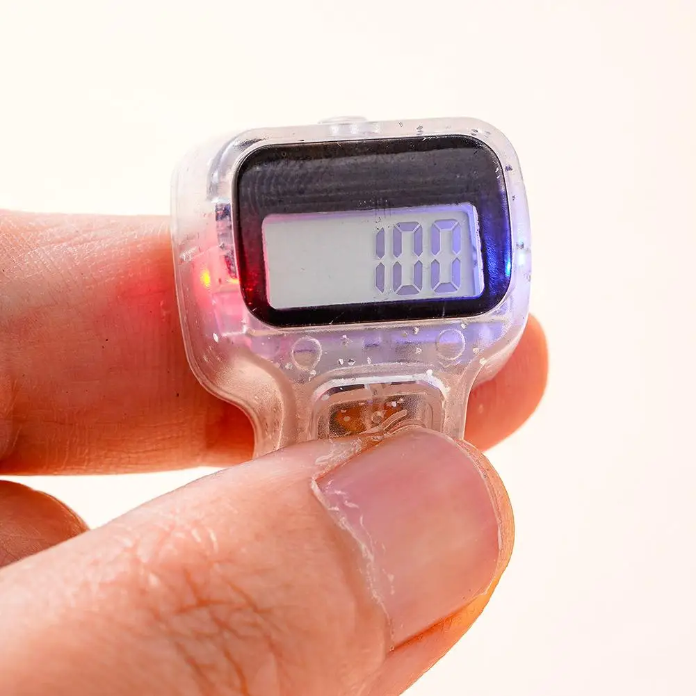 親指カウンターミニデジタルディスプレイフィットネス電子フィンガーカウンターハンドタリーカウンター手動行フィンガーカウンター楽器
