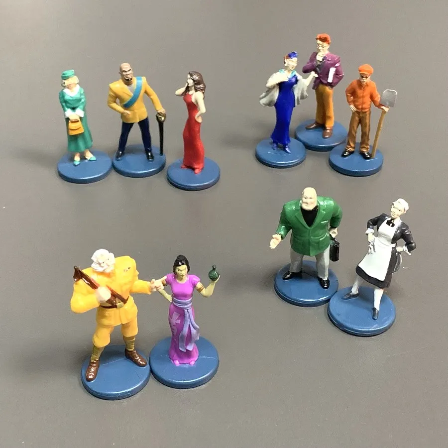 Lot 10PCS Clue Board Game Suspects Pieces Tokens Movers Characters Figurines Model Mini People Miniatures Toy TRPG