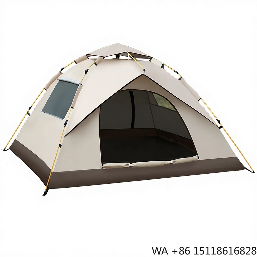 Camping Tent Outdoor Overnight Foldable Portable Thickened Rainproof Sunscreen Equipment Automatic Indoor Park Oxford Cloth