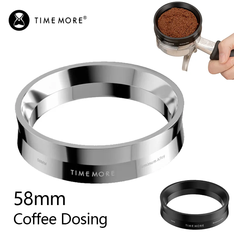 

TIMEMORE 1pcs 58mm Coffee Dosing Espresso Powder Receiving Ring Anti-flying Stainless Steel Aluminium Alloy Coffee Dosing Ring