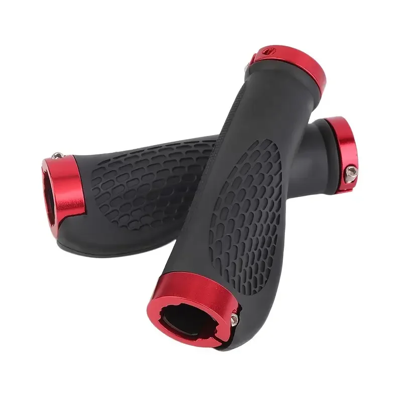 

Durable Non Slip Ergonomic Bicycle Handlebar Grips, Rubber Mountain Bike Handle Bar Cycling Lock-On Ends Handlebar