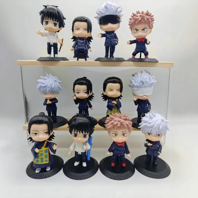 

12pcs/set New Q Posket Jujutsu Kaisen Figure Satoru Gojo Itadori Yuji Geto Suguru Nobara Megumi Collection Character Ornaments