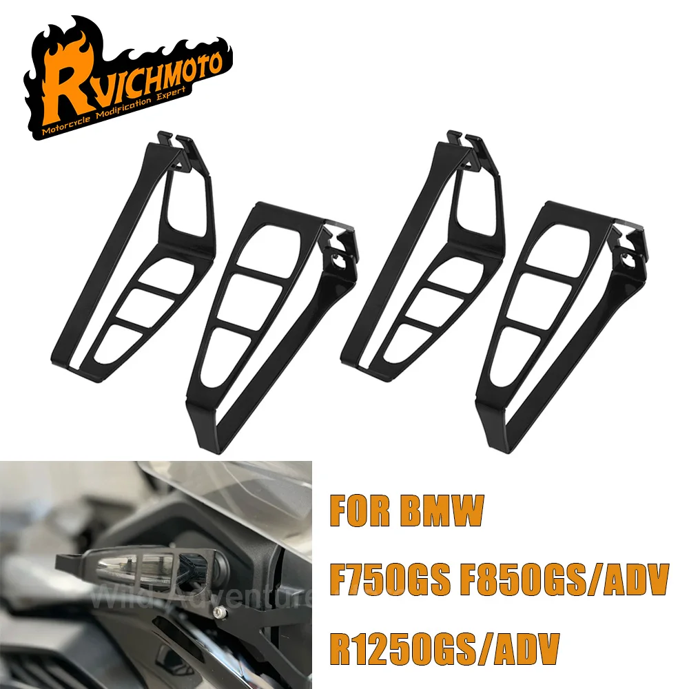 For BMW R1250GS/ADV F750GS F850GS/ADV 2021-2023 2024 Front Rear Turn Signal Protection Cover Guard Bracket Motorcycle Accessorie
