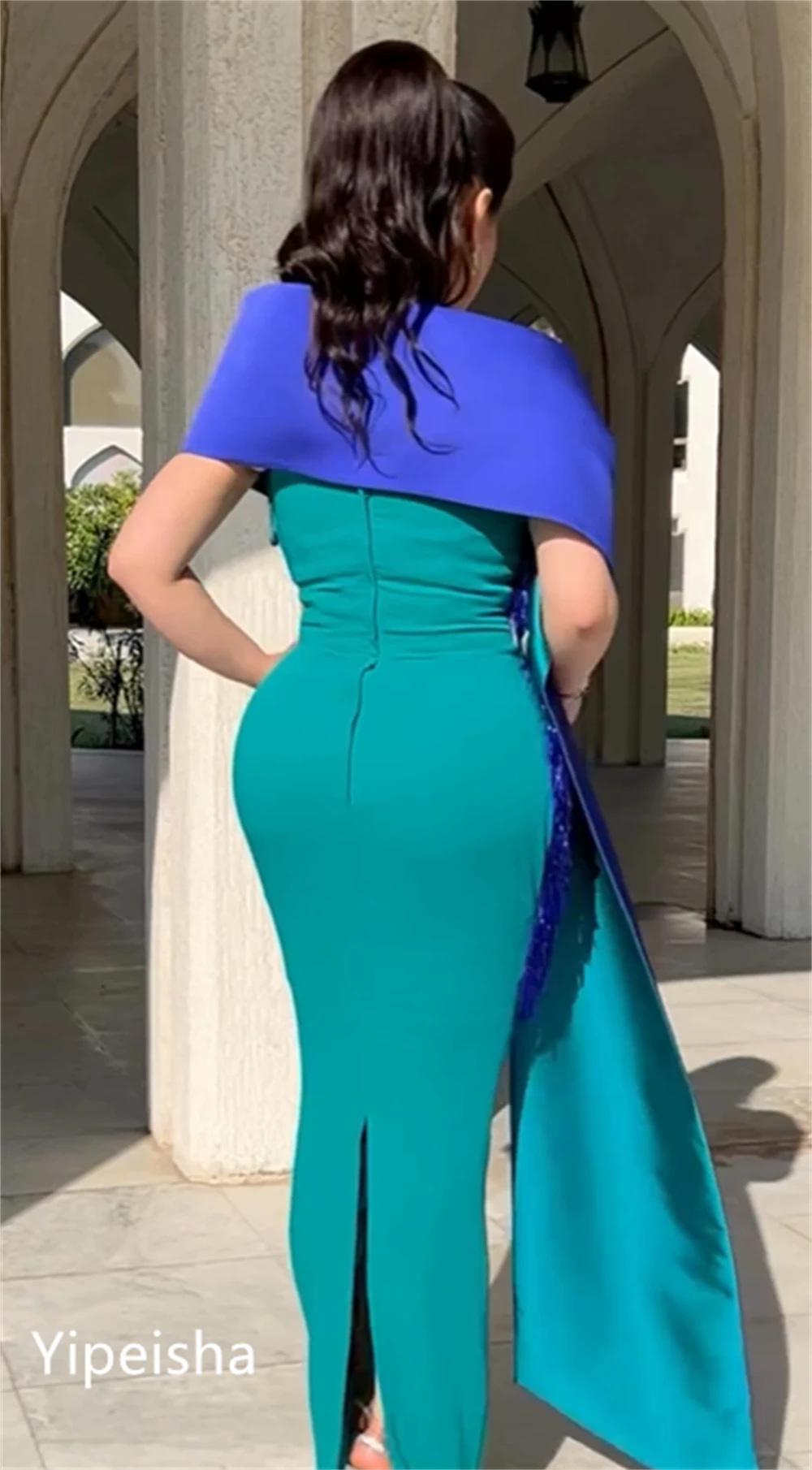 Customized High Quality Sexy Off-the-shoulder Sheath Evening Homecoming Flowers Sequin Fold Satin Prom Dresses