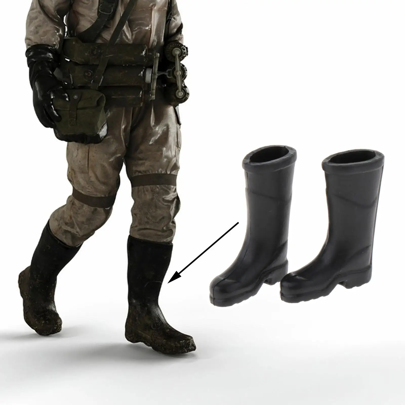 1/12 Scale Action Figure Shoes Mini Men Doll Costume Accessories for 6" Male