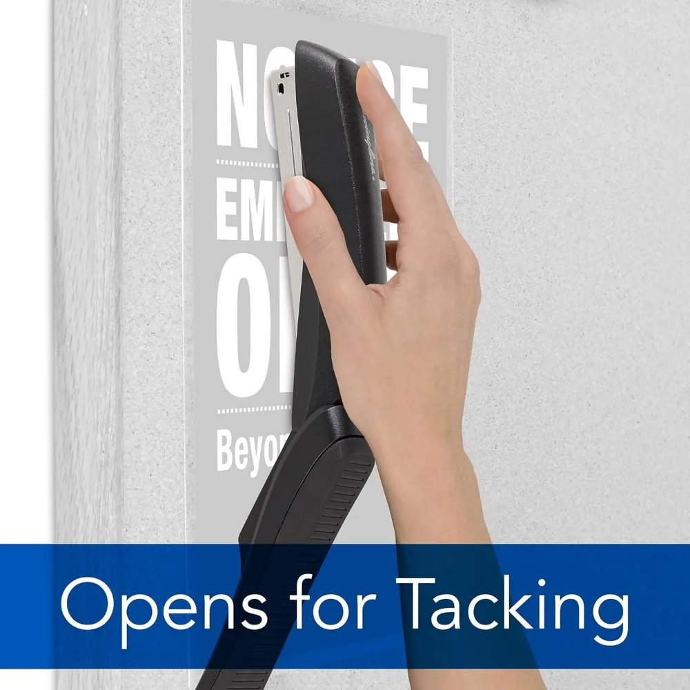 Jam-Free Stapler Value Pack with 1250 Staples and Remover, Black, Secures 20 Sheets