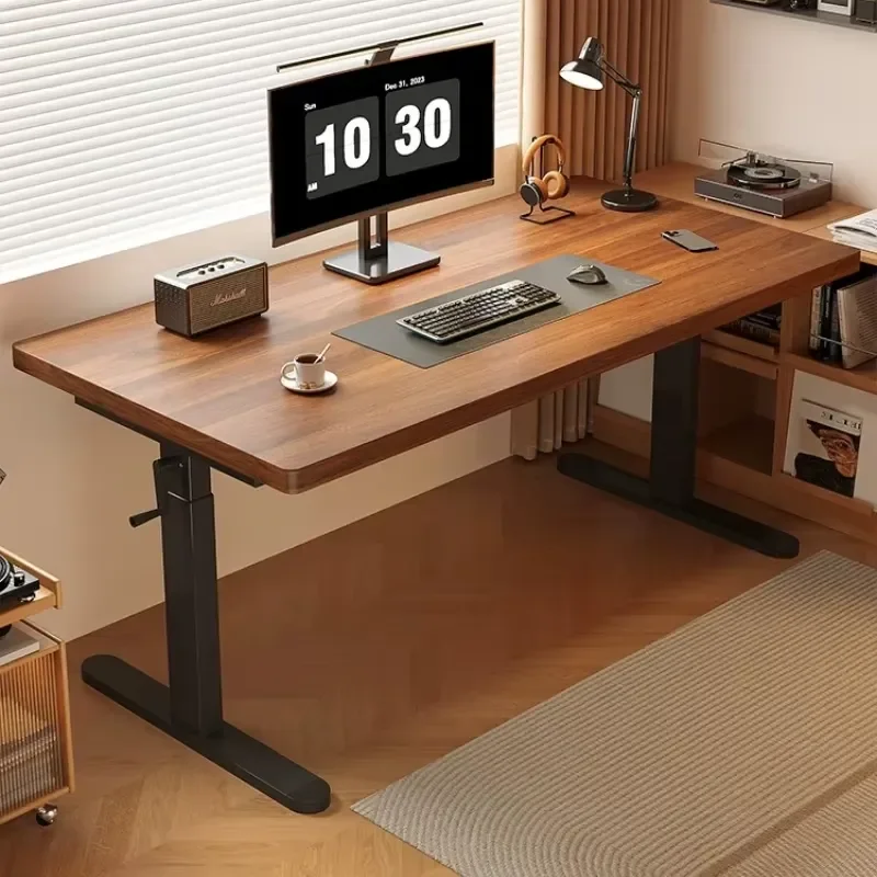 Solid Wood Lifting Desk for Bedroom Study Table Writing Workbench Office Desks and Workstations Computer Desk Tables Room