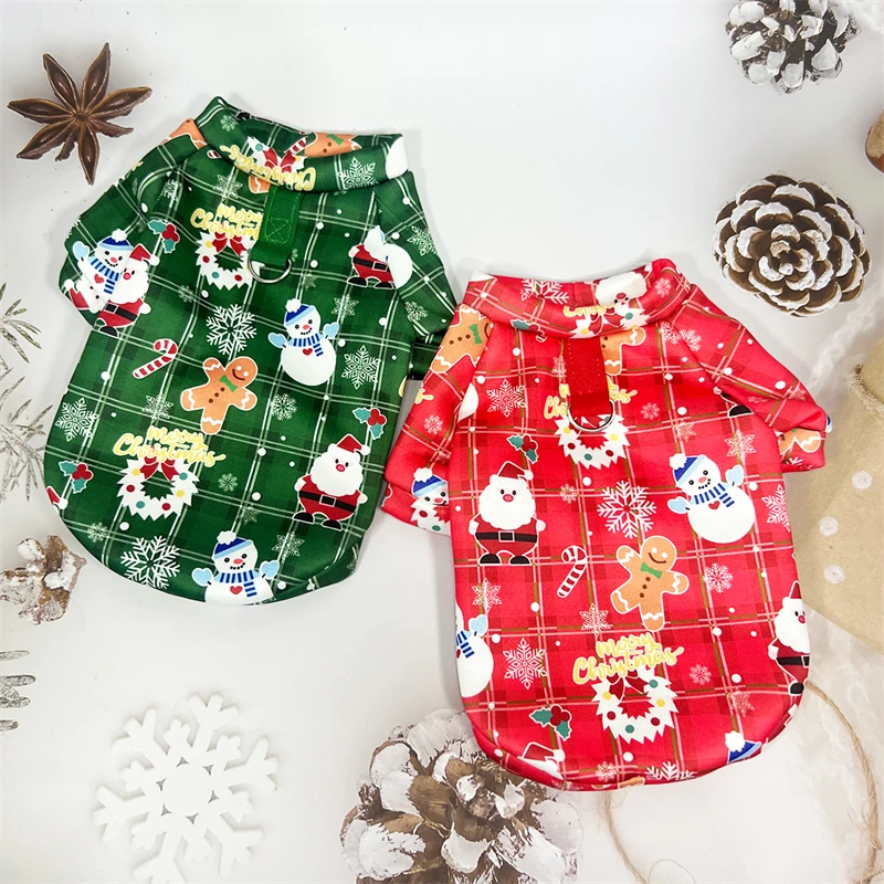 Christmas Dog Clothes New Year Pets Dogs Clothing For Small Medium Dogs Costume Chihuahua Pet Shirt Warm Dog Clothing Yorkshire