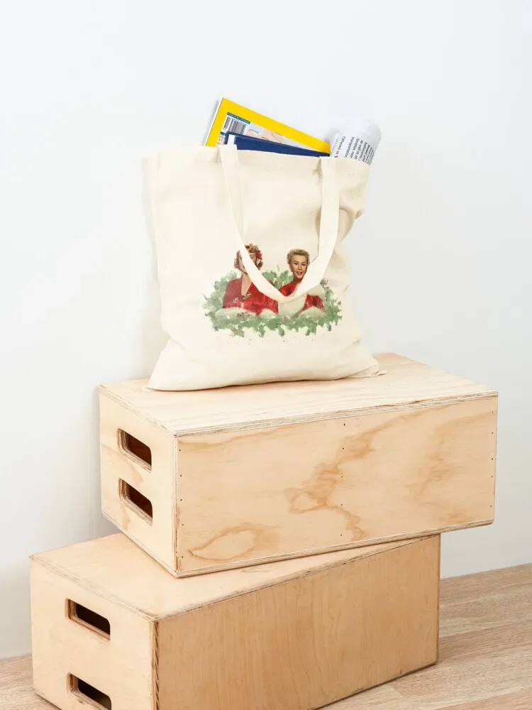 Sisters - A Merry White Christmas Tote Bag tote bag canvas Cloth bag tote women shopping cart bags