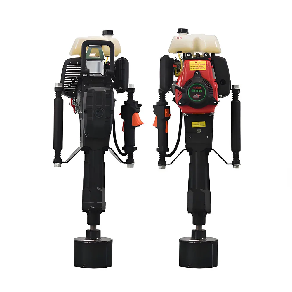 Portable Handheld Fence Hammer Pile Driver 150mm Sleeve Engine 2100W Power 1.2m Excavation Depth, High Efficiency 130kNm Torque