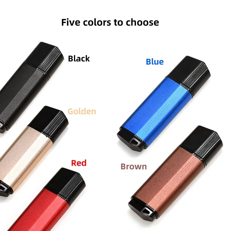 JASTER Black USB Flash Drives 64GB High-speed Memory Stick 32GB Golden Pen Drive 16GB Free Key Chain Pendrive 8GB Creative Gifts