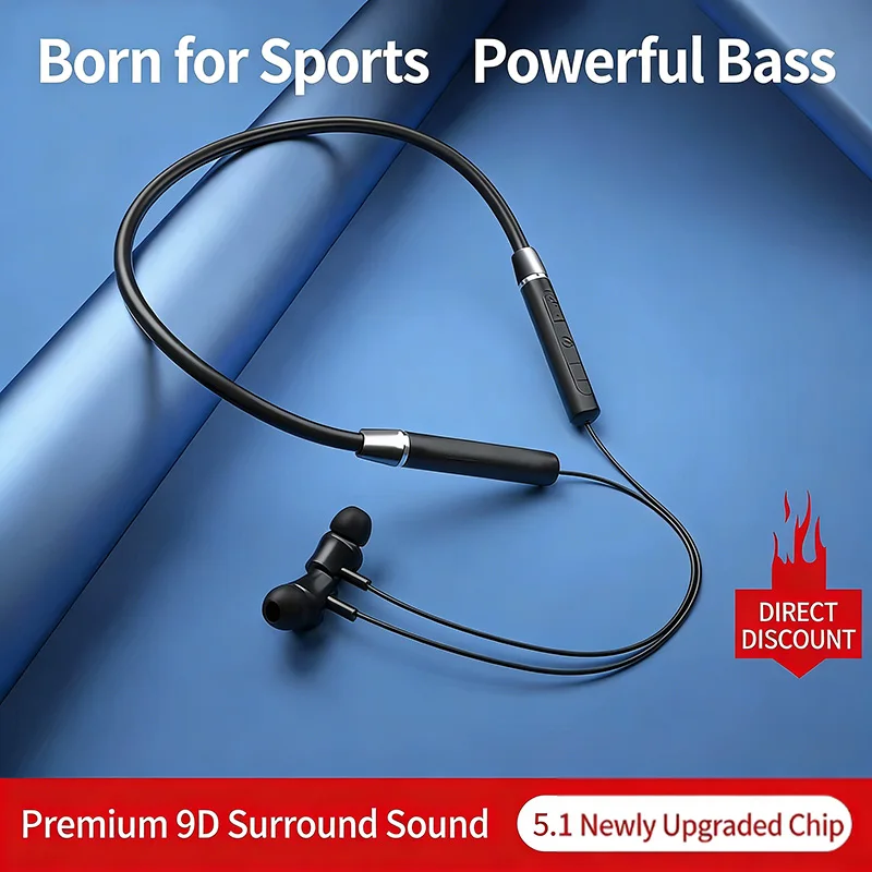 5.0 Original HE05 Pro TWS Wireless Earphones Waterproof Earplugs Sound Magnetic Neckband Headset Sports Noise Headphone 2026