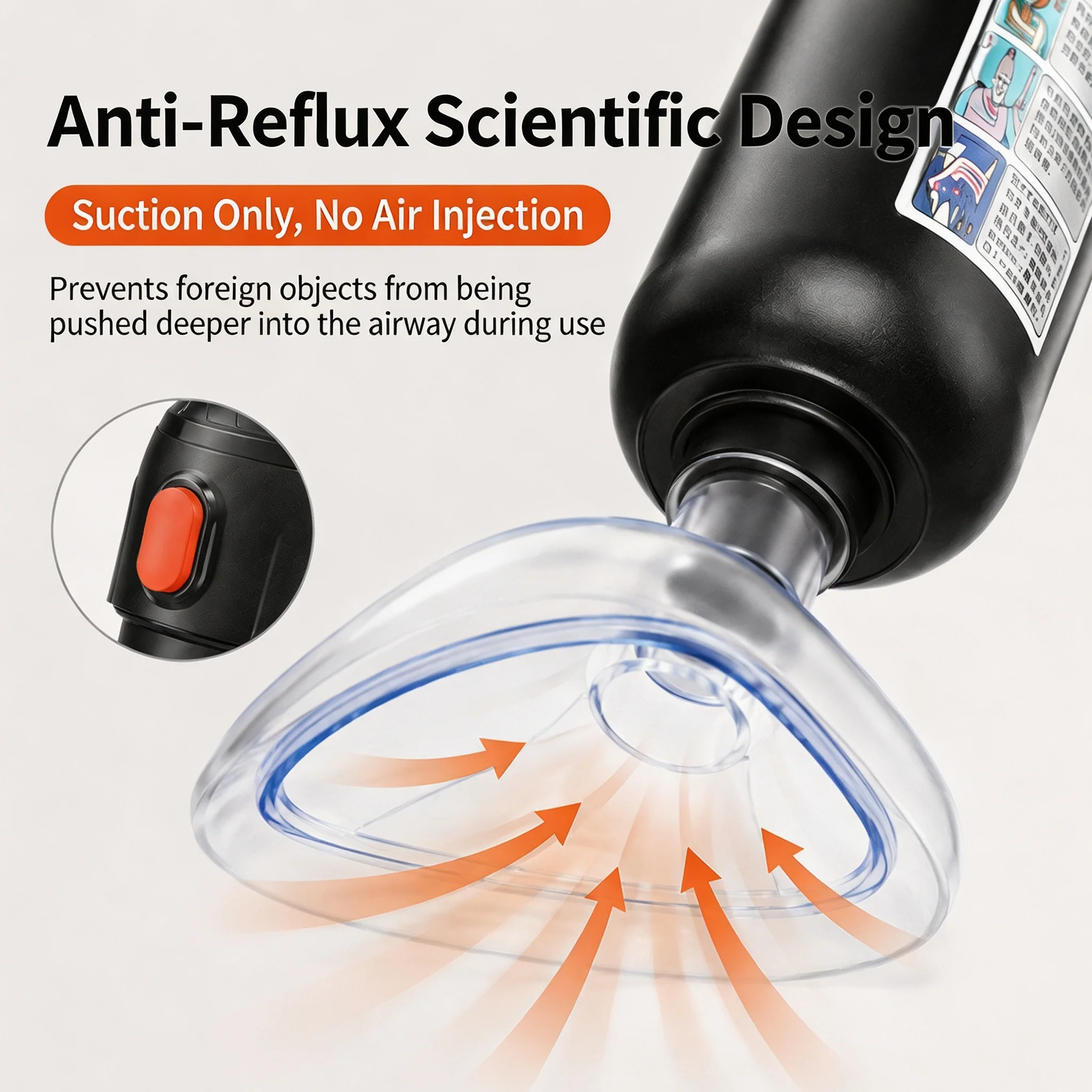 2026 New Portable Heimlich Anti-Choking Device, Outdoor First Aid Kit, Negative Pressure Mask, First Aid Anti-Choking Device