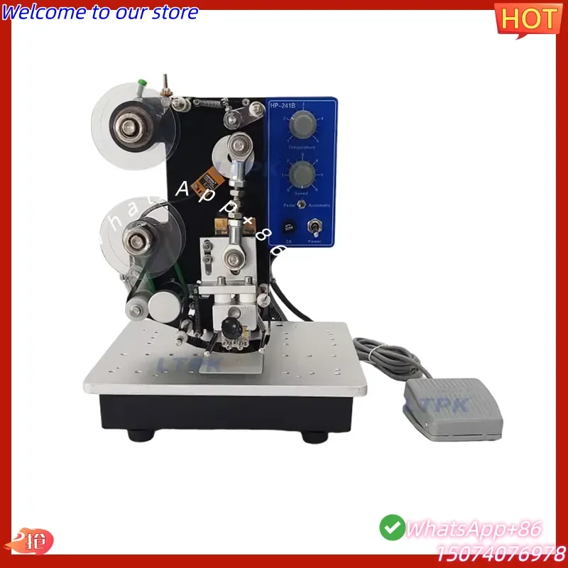 2026 HP-241B Manual Continuous Inkjet Printing Machine for Expire Date Coding on Film Bags Pouches Plastic