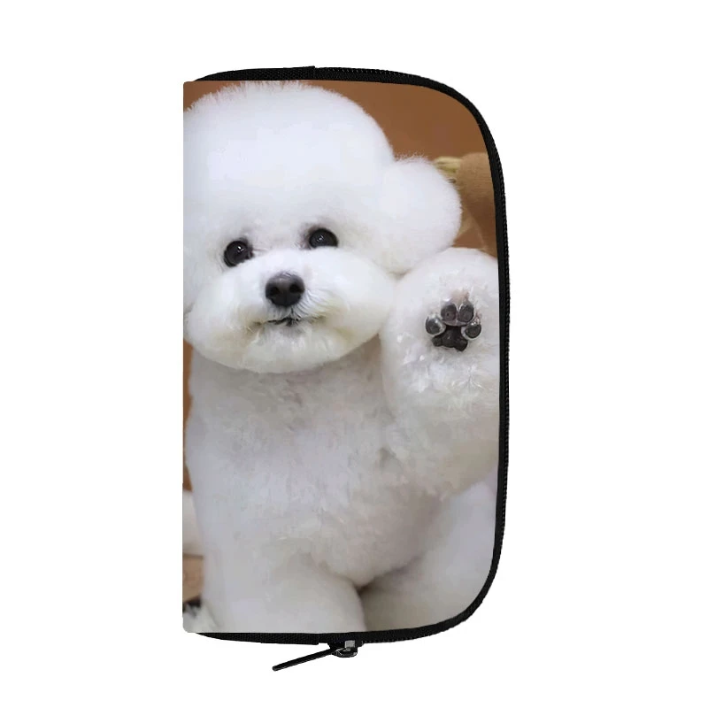 Cute Dog Print Cosmetic Case Shih Tzu Women Makeup Pouch Bichon Frise/maltese Dog Jewelry Organizer  Puppy Cosmetic Bag Wash Bag