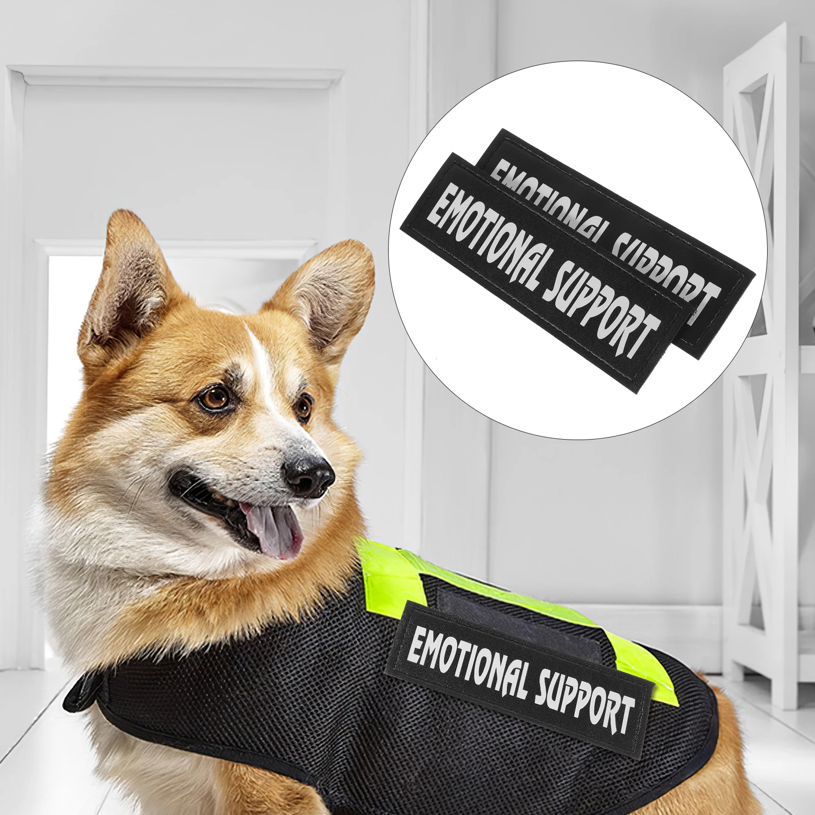 

Pet Strap Stamp Service Animal Harness Patches Removable Dog Tag Working Reflective for Vest