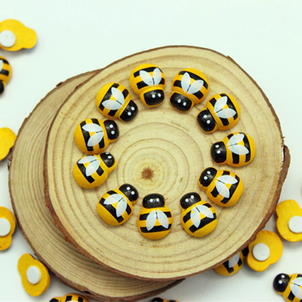 

24 Pcs Decorations 2 5CM DIY Garland Wreath Bee naments Bee Figurine Hanging naments Craft Supplies Lifelike Design
