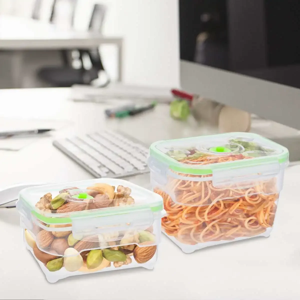 3 Size 4Pcs New Plastic Vacuum Container Sealed and insulated vacuum fresh-keeping box Food Saver-Storage Containers With Pump