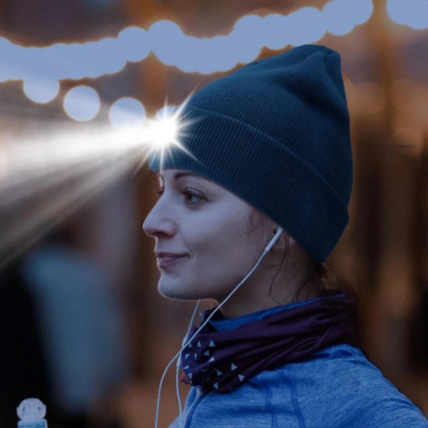 

Warm Rechargeable LED Light Hat for Hunting, Camping, Jogging, Fishing, and Cycling