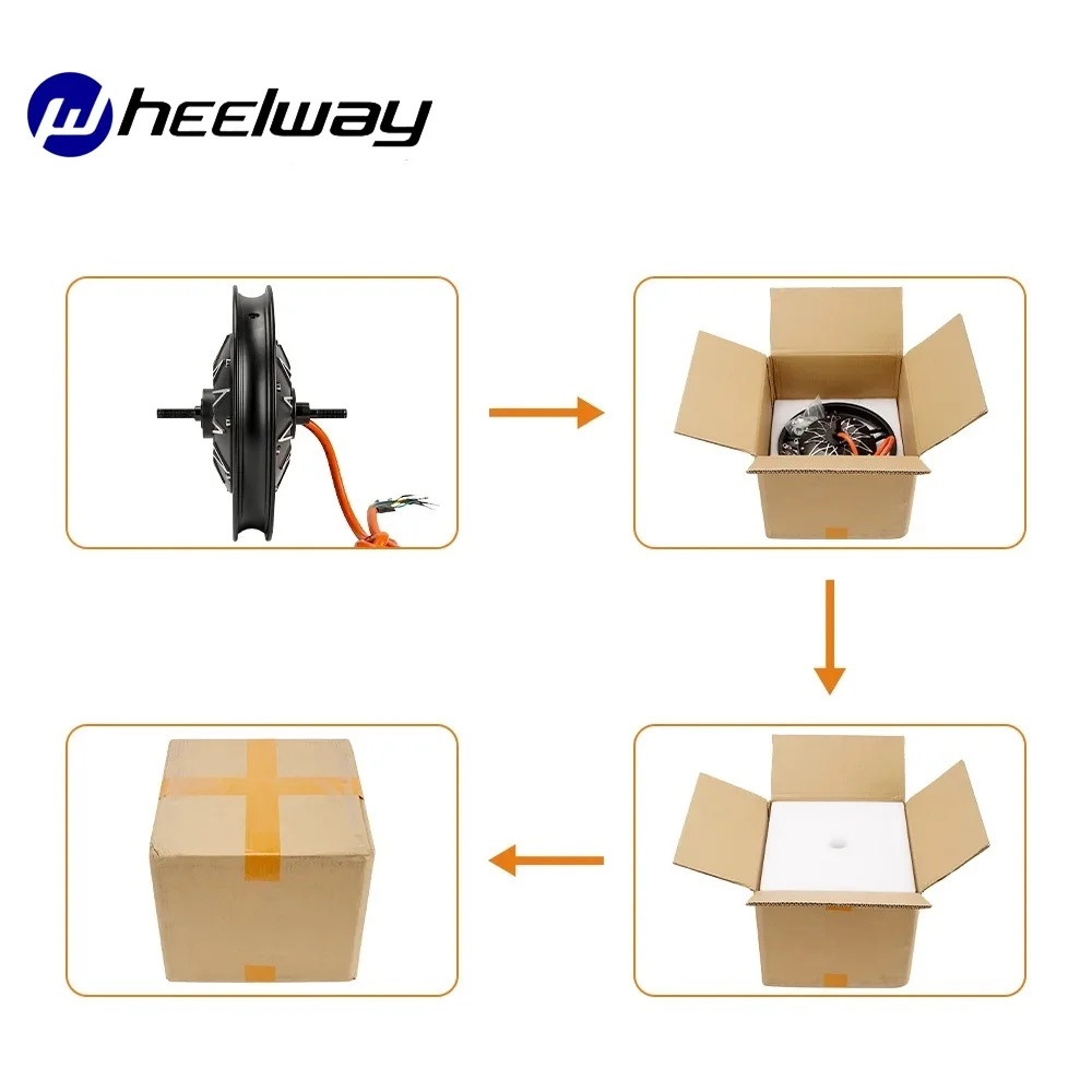 Motore del mozzo per ruota della bicicletta elettrica, motore ad alta potenza per Ebike, 14 pollici, 48V, 60V, 72V, 1500W, 3000W, 3500W