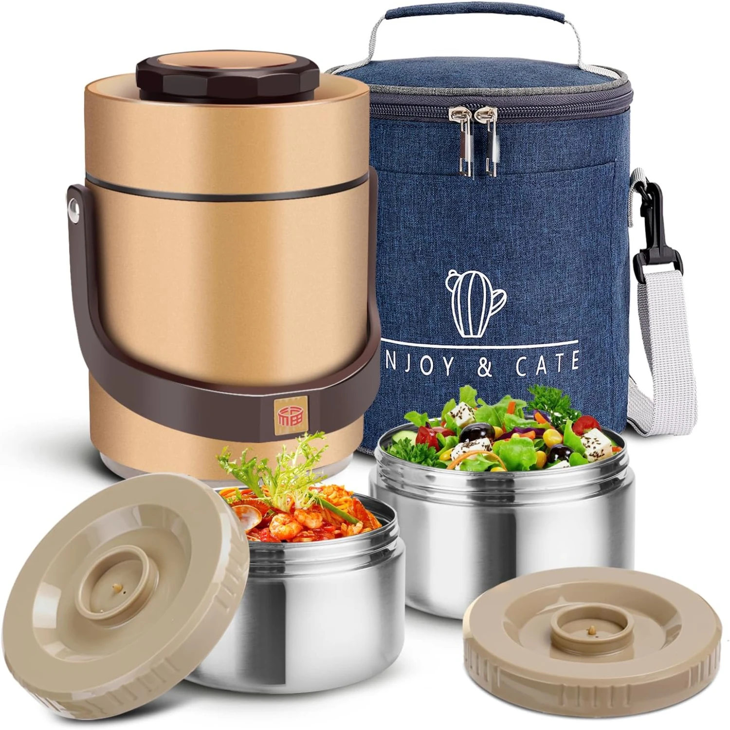 

Busy Adults - Durable, Reliable, and Stylish Silver Stainless Steel Insulated Wide Mouth Hot Food Jar with Superior Thermal Insu