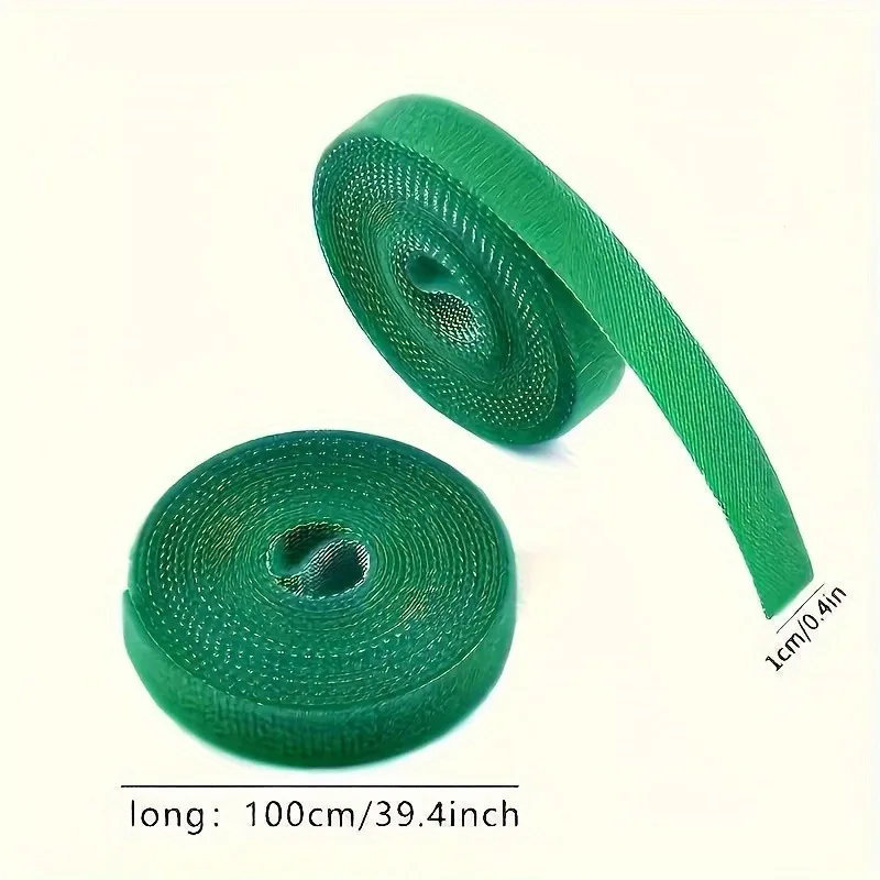 3Rice 118in Reusable Plant Ties in Rolls Green Flexible Support Band for Vines Flowers Garden Plants Home Outdoor Gardening