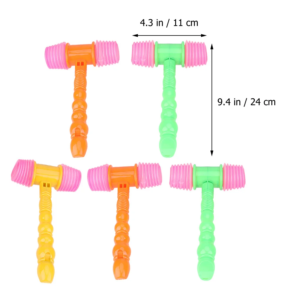 8 قطع مطرقة صار للأطفال بلاستيكية صغيرة خفيفة الوزن تفاعلية قصف أطفال حفلة ألعوبة مطرقة أطفال #3