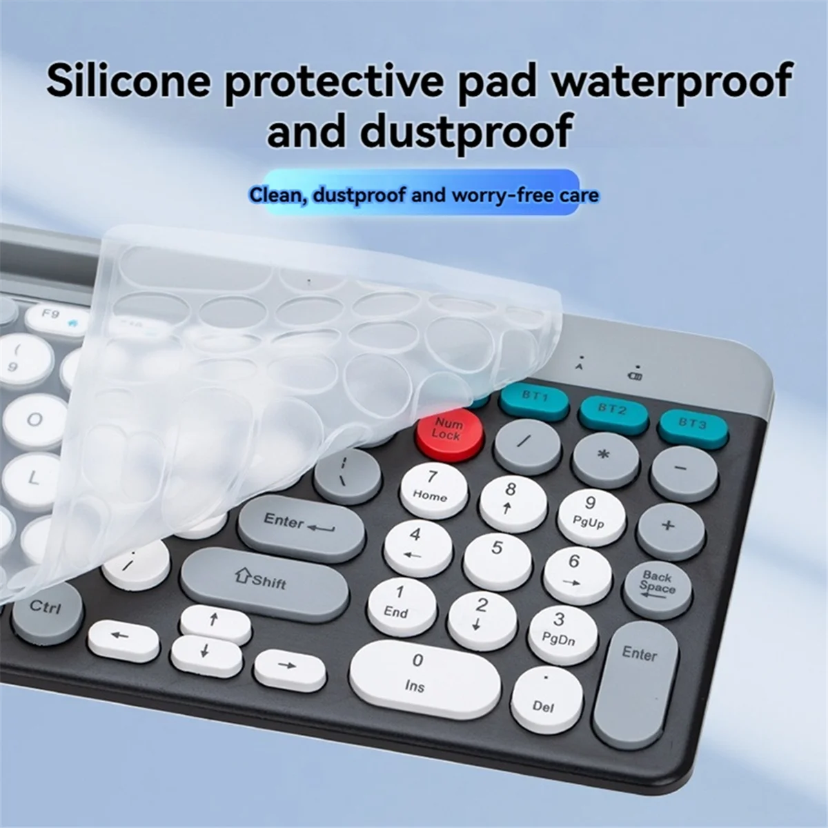 

2025 + 2,4G Беспроводная клавиатура и мышь Комбинированная портативная Bluetooth красочная клавиатура перезаряжаемая бесшумная для планшета, ноутбука, рабочего стола