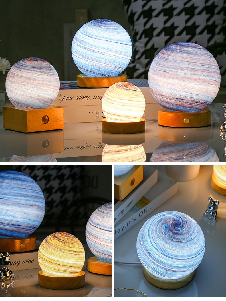 Star Lamp Sunset Table Lamp Atmosphere Rainbow Lamp Wandering Planet Nightlight Bedlight Birthday Gift