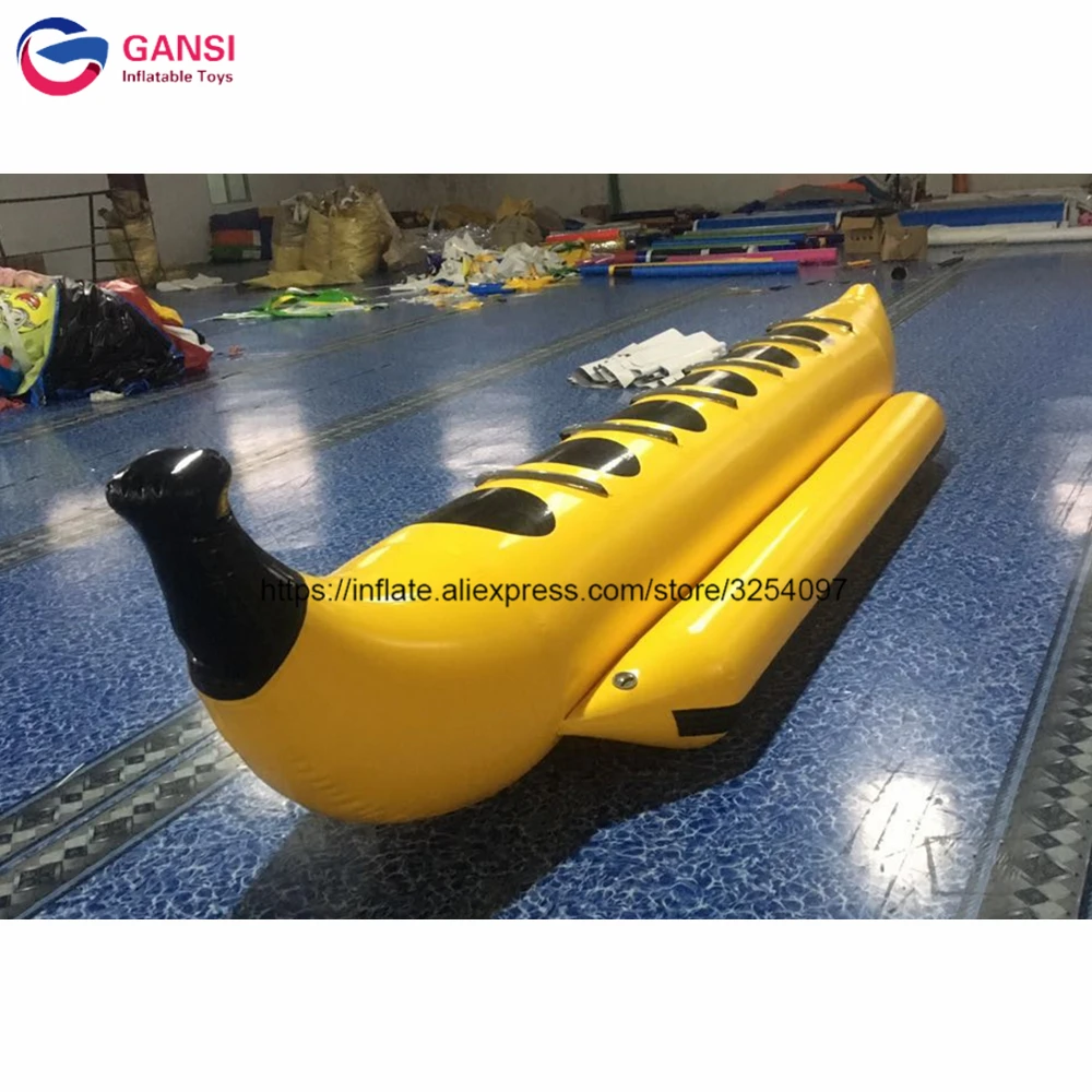 Water Park Equipment Inflatable Towable Fly Fish Boat,5.4X1.2M Inflatable Banana Boat For Adult