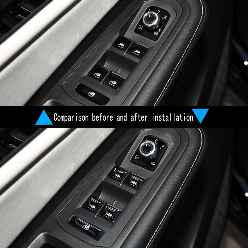 FOR 2021-2022 Teramont Teramont X Protective Stickers For Gear Shift Window Lift and Door Unlock Buttons Cars Accessories
