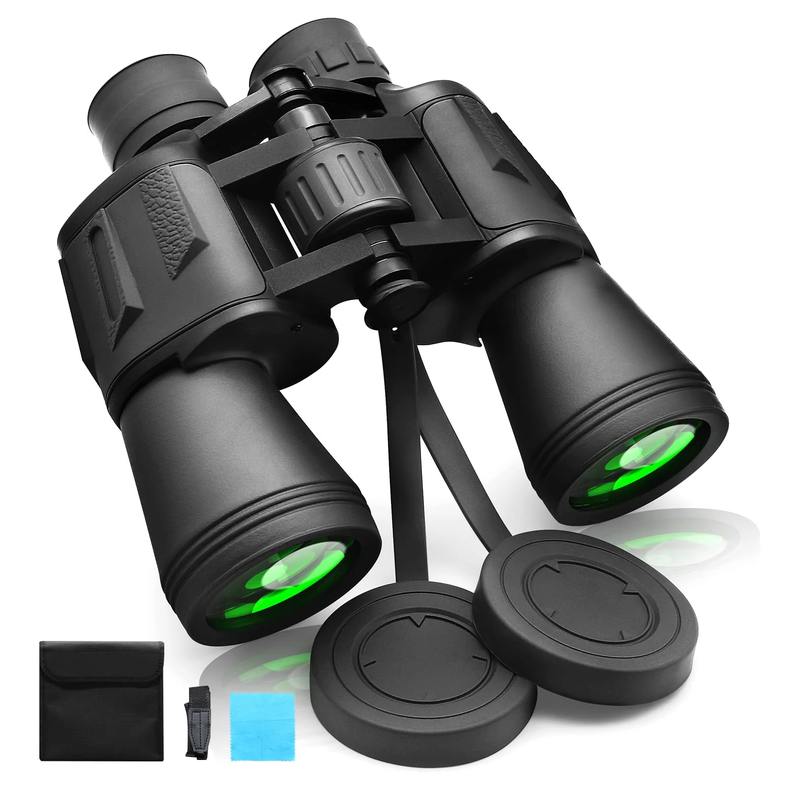 Powerful Telescope 20x50 Professional Binocular Zoom Porro HD Military Powerful Optical Telescope Wide Angle for Outdoor Hunting 