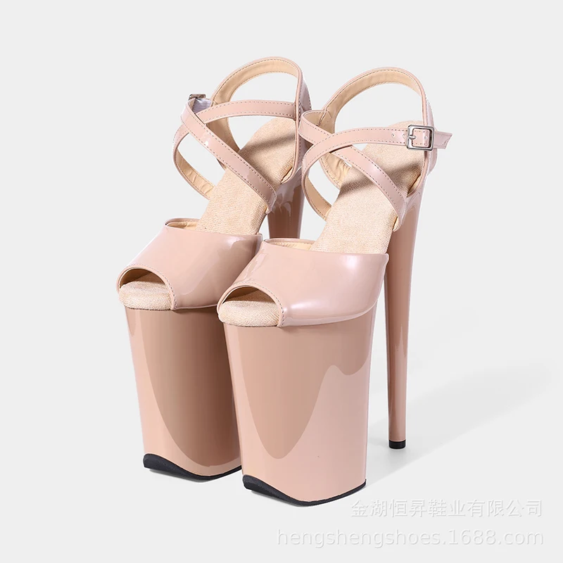 Women New 23CM/9inches PU Upper Sexy Exotic High Heel Platform Party Sandals Pole Dance Shoes Model Shows Sandals 345