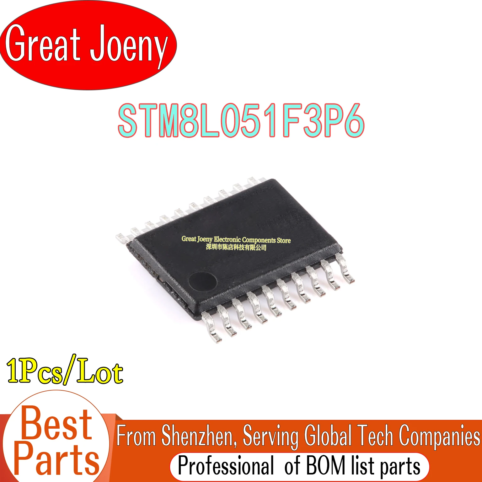

STM8L051 STM8L051F3P6 8L051F3P6 IC MCU Chipset TSSOP-20