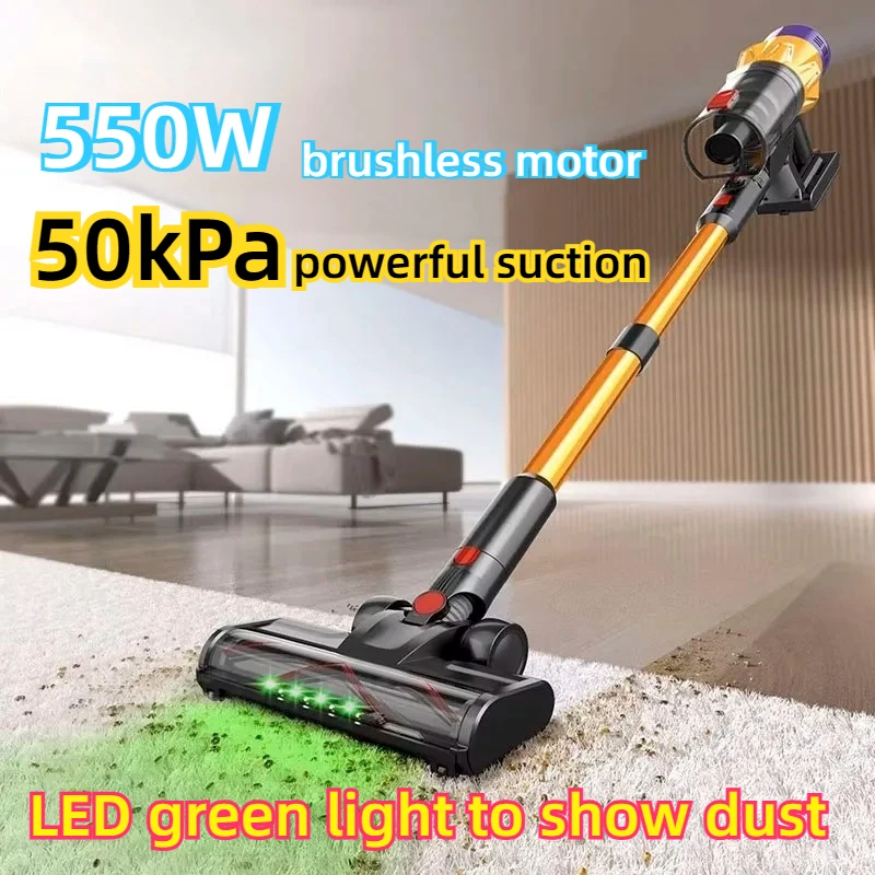 2025 MPQU V18 50kPa 550W مكنسة كهربائية لاسلكية تعمل باللمس شاشة التحكم بطارية قابلة للإزالة 3 وضع الطاقة مكنسة كهربائية قابلة للشحن