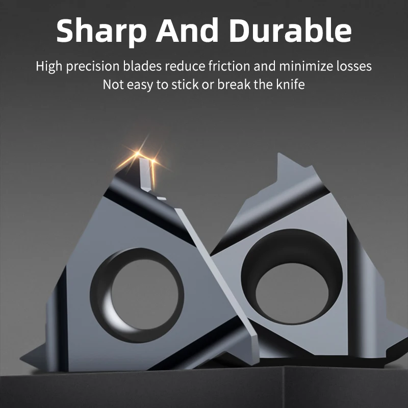16er 16er ag55 ag60 1.0/1.25/1.5/2/2.5/3iso 11w/14w ferramenta de torneamento de rosca inserção de carboneto cnc ferramenta de inserção de rosca 10